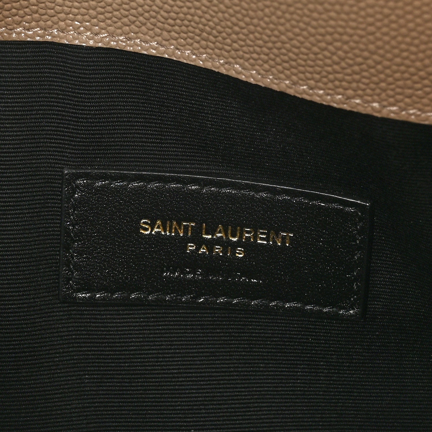Saint Laurent Grain De Poudre Uptown Pouch Dark Beige 6 of 8