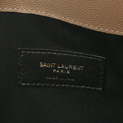Saint Laurent Grain De Poudre Uptown Pouch Dark Beige 6 of 8
