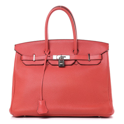 Hermes Taurillon Clemence Birkin 35 Bougainvillea 1 of 29