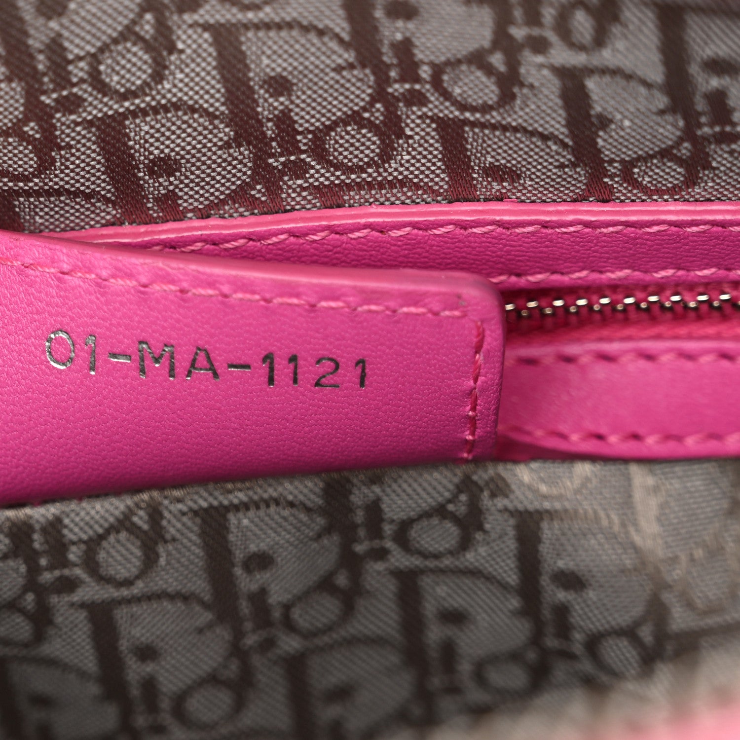 Christian Dior Lambskin Cannage Large Lady Dior Fuchsia Fuchsia 7 of 11