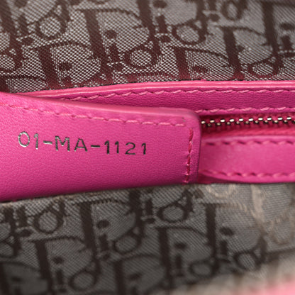 Christian Dior Lambskin Cannage Large Lady Dior Fuchsia Fuchsia 7 of 11