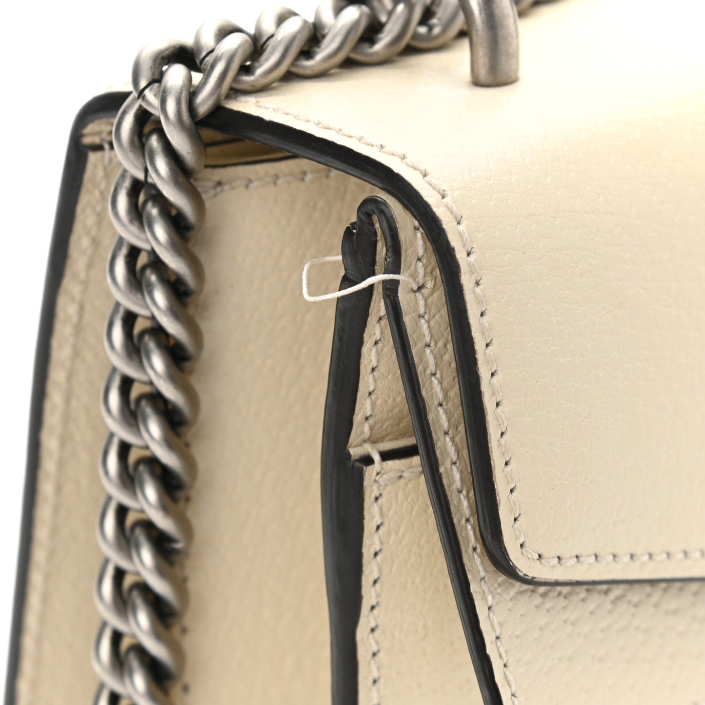 Textured Calfskin Crystal Small Dionysus Shoulder Bag Mystic White