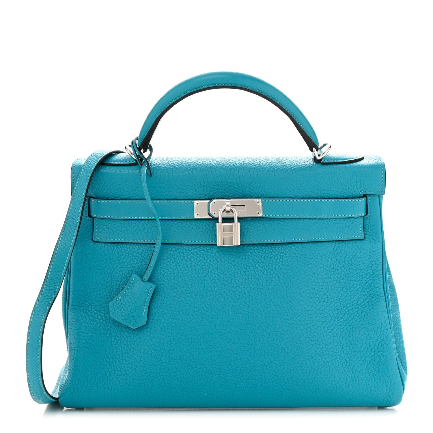 Hermes Togo Kelly Retourne 32 Bleu Paon 1 of 11