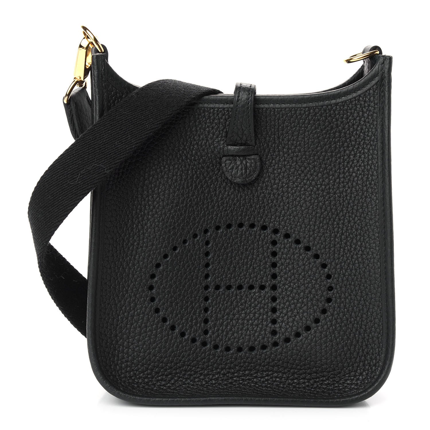 Hermes Taurillon Clemence Evelyne TPM Black 1 of 9