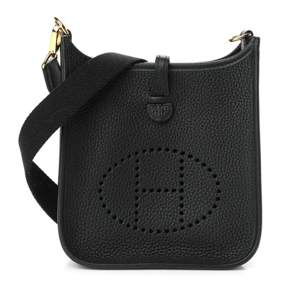 Hermes Taurillon Clemence Evelyne TPM Black 1 of 9