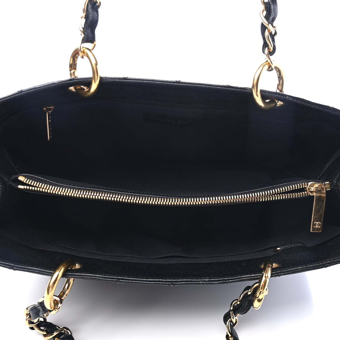 Caviar Quilted Grand Shopping Tote GST Black