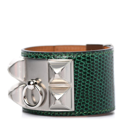Hermes Lizard Collier De Chien CDC Bracelet T2 Vert Moyen 1 of 4
