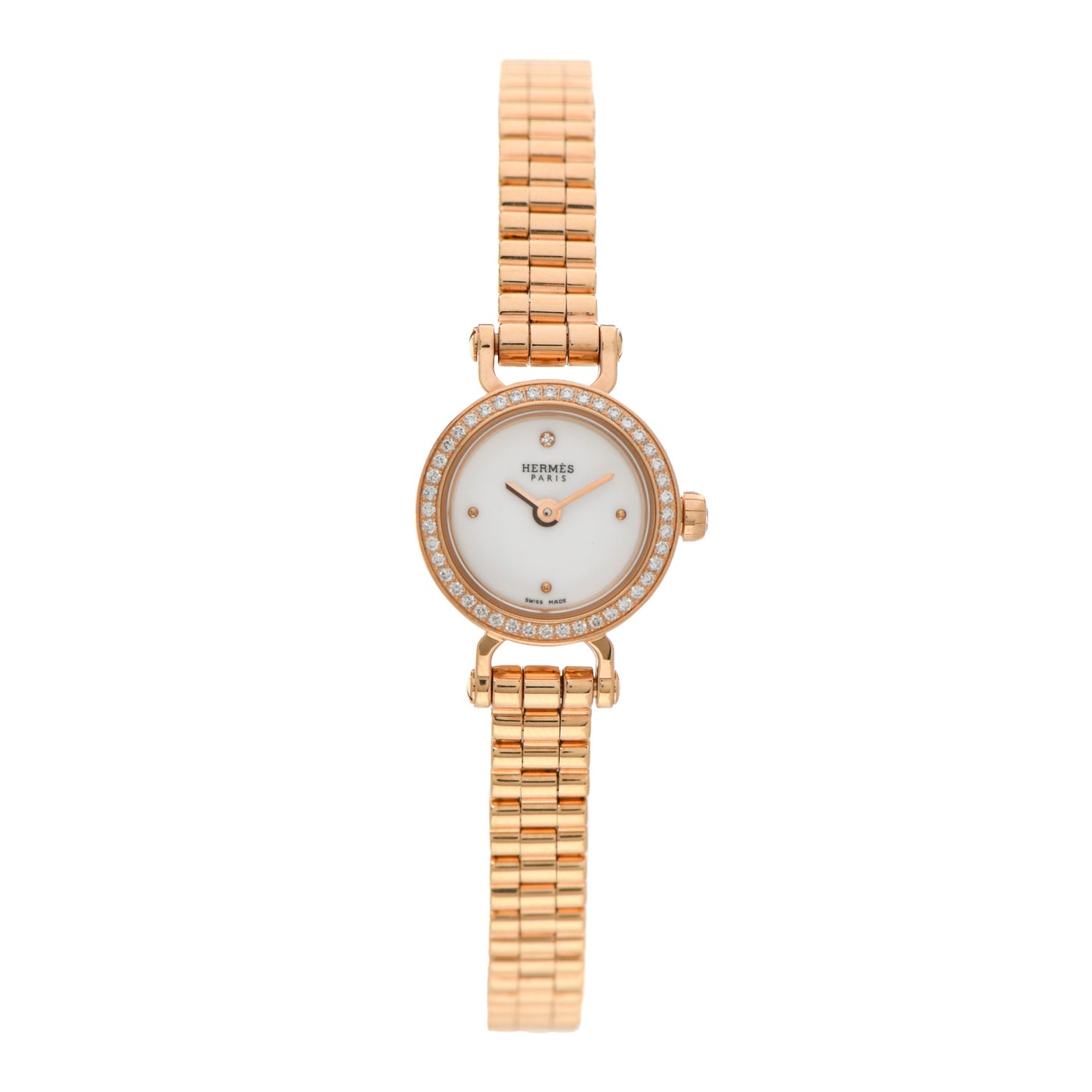 18K Rose Gold Diamond Bezel 16mm Faubourg Quartz Watch
