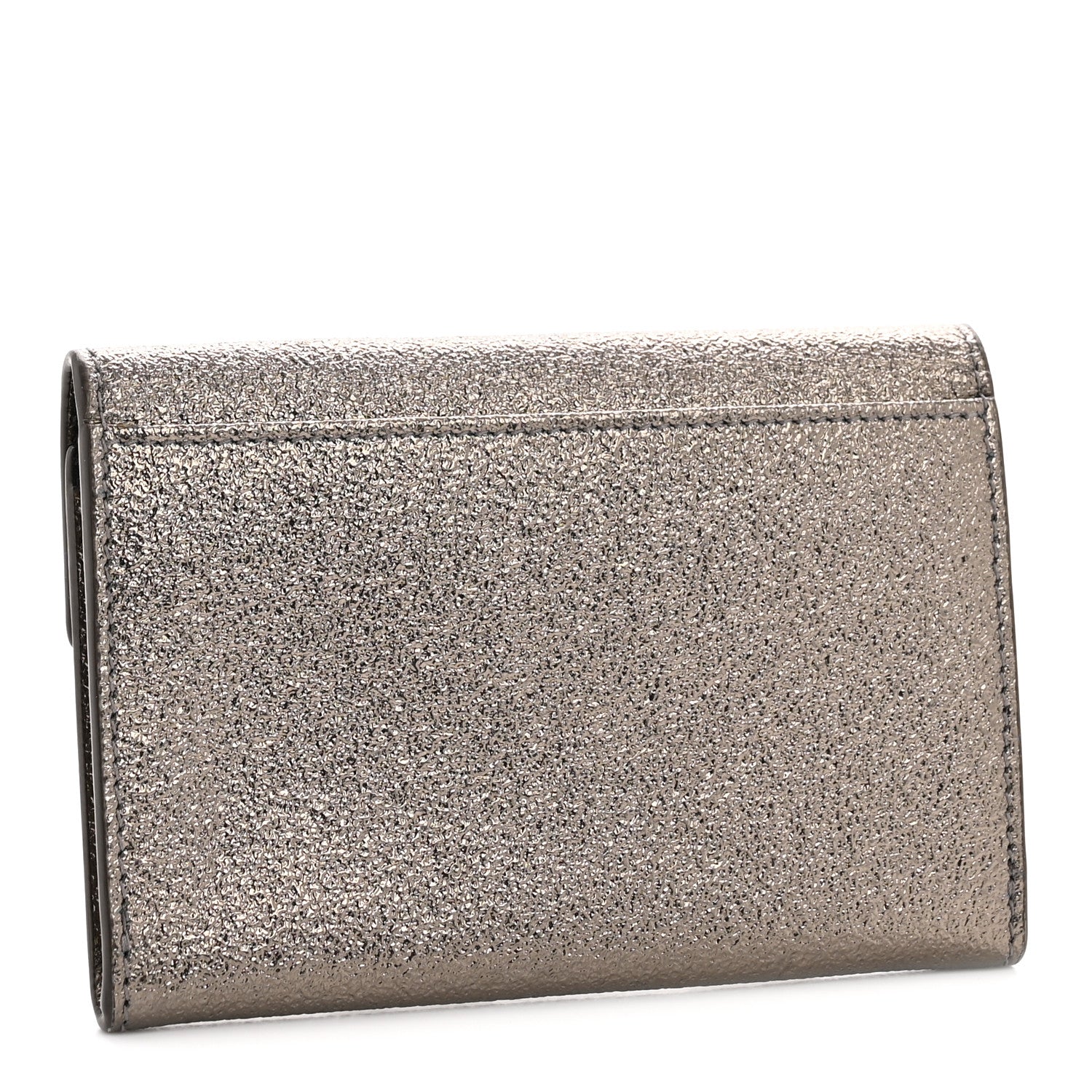 Saint Laurent Grained Metallic Calfskin Small Monogram Envelope Wallet Bronze 3 of 7