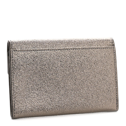Saint Laurent Grained Metallic Calfskin Small Monogram Envelope Wallet Bronze 3 of 7