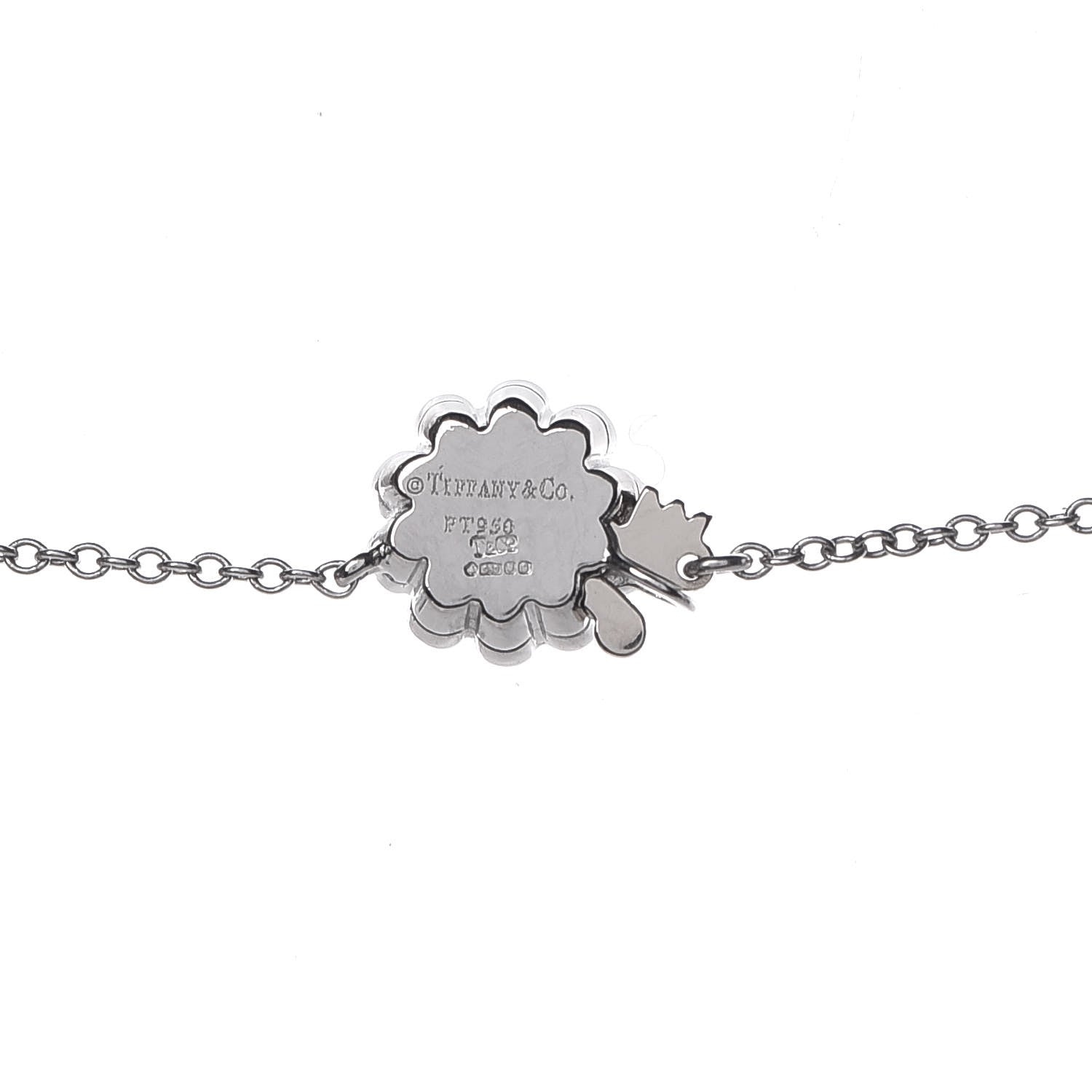 Tiffany Platinum Diamond Daisy Cluster Pendant Necklace 6 of 6