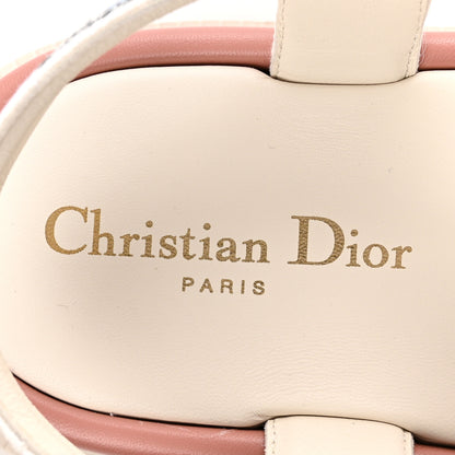 Christian Dior Canvas Embroidered Florilegio 10mm D-Wave Sandals 40 White Multicolor 7 of 10