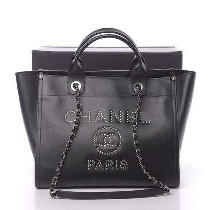 Chanel Caviar Small Studded Deauville Tote Black 11 of 11
