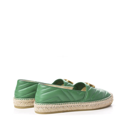 Gucci Nappa Matelasse GG Marmont Espadrilles 37 New Shamarock 4 of 9