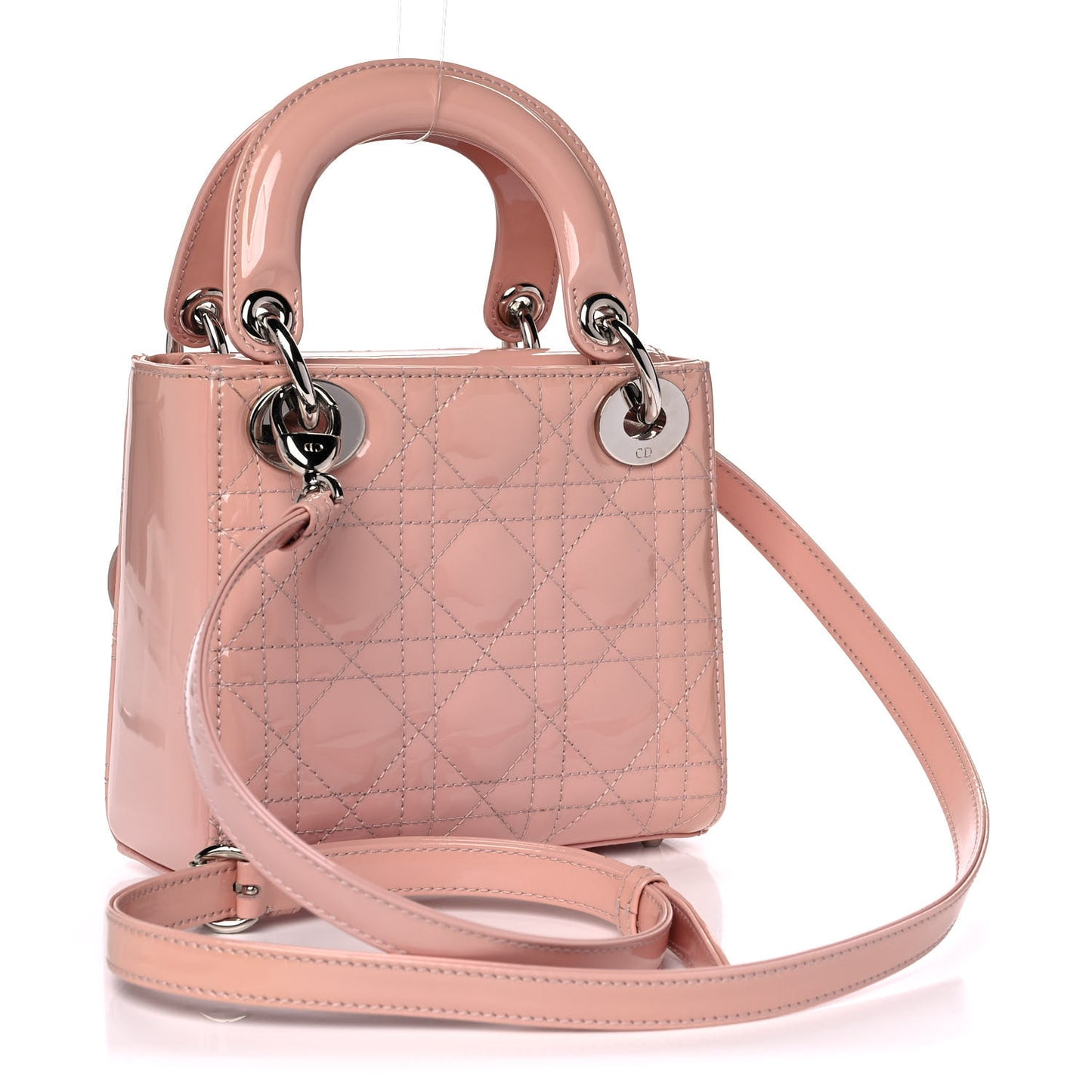 Patent Cannage Mini Lady Dior Pale Pink
