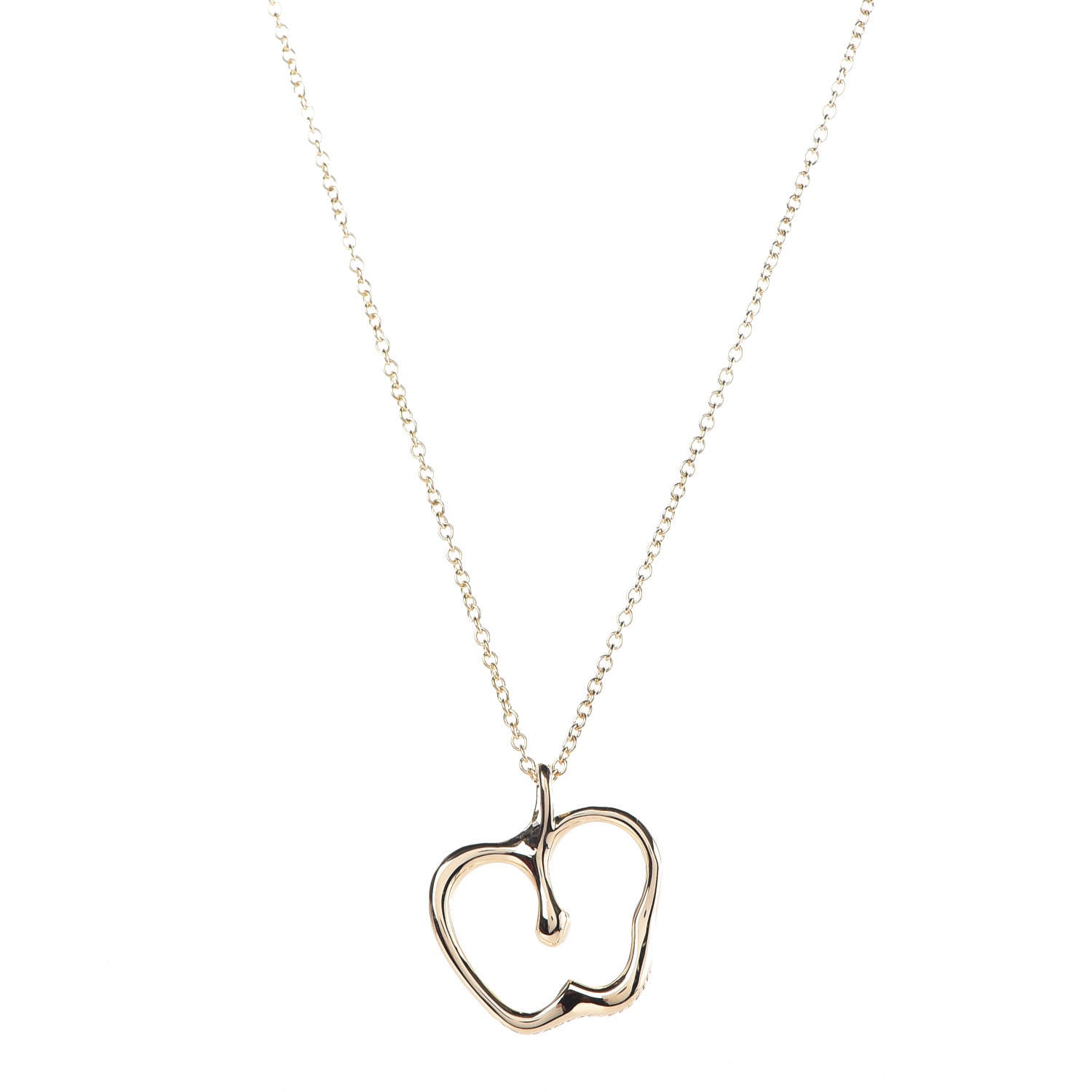 Tiffany 18K Yellow Gold Elsa Peretti Apple Pendant Necklace 4 of 7