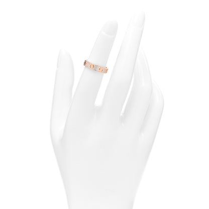 Cartier 18K Pink Gold Diamond 4mm LOVE Wedding Paved Band Ring 48 4.5 2 of 5
