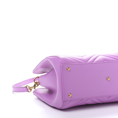 Gucci Calfskin Matelasse Small GG Marmont Tote Candy Mousse 7 of 12