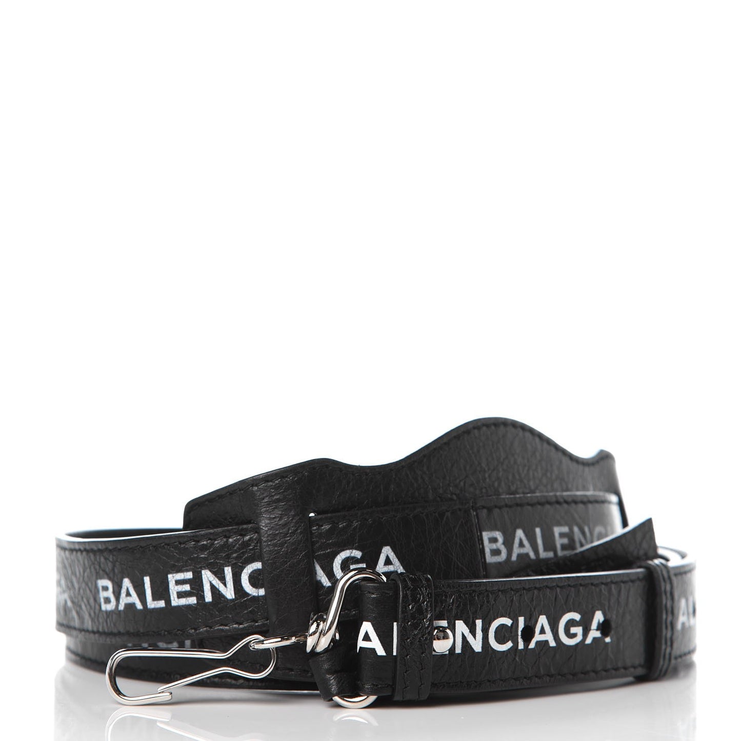 Agneau Classic Hardware Logo Shoulder Strap Black