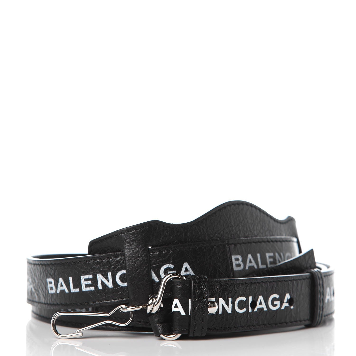 Balenciaga Agneau Classic Hardware Logo Shoulder Strap Black 1 of 3