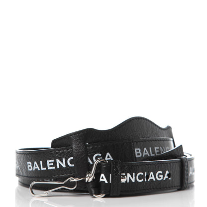 Balenciaga Agneau Classic Hardware Logo Shoulder Strap Black 1 of 3
