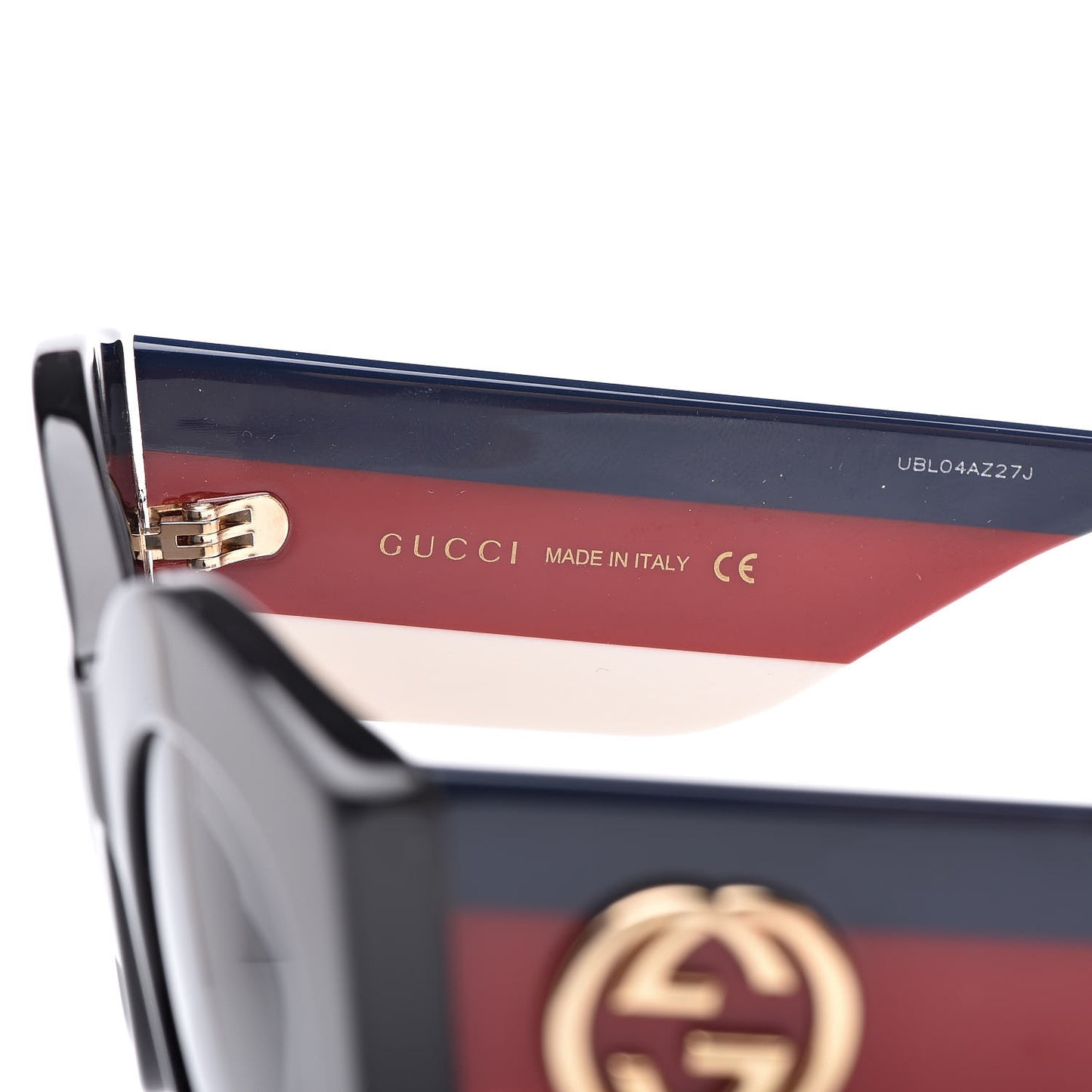 Acetate Oversized Rectangle Frame Web Sunglasses GG 0275/S Black