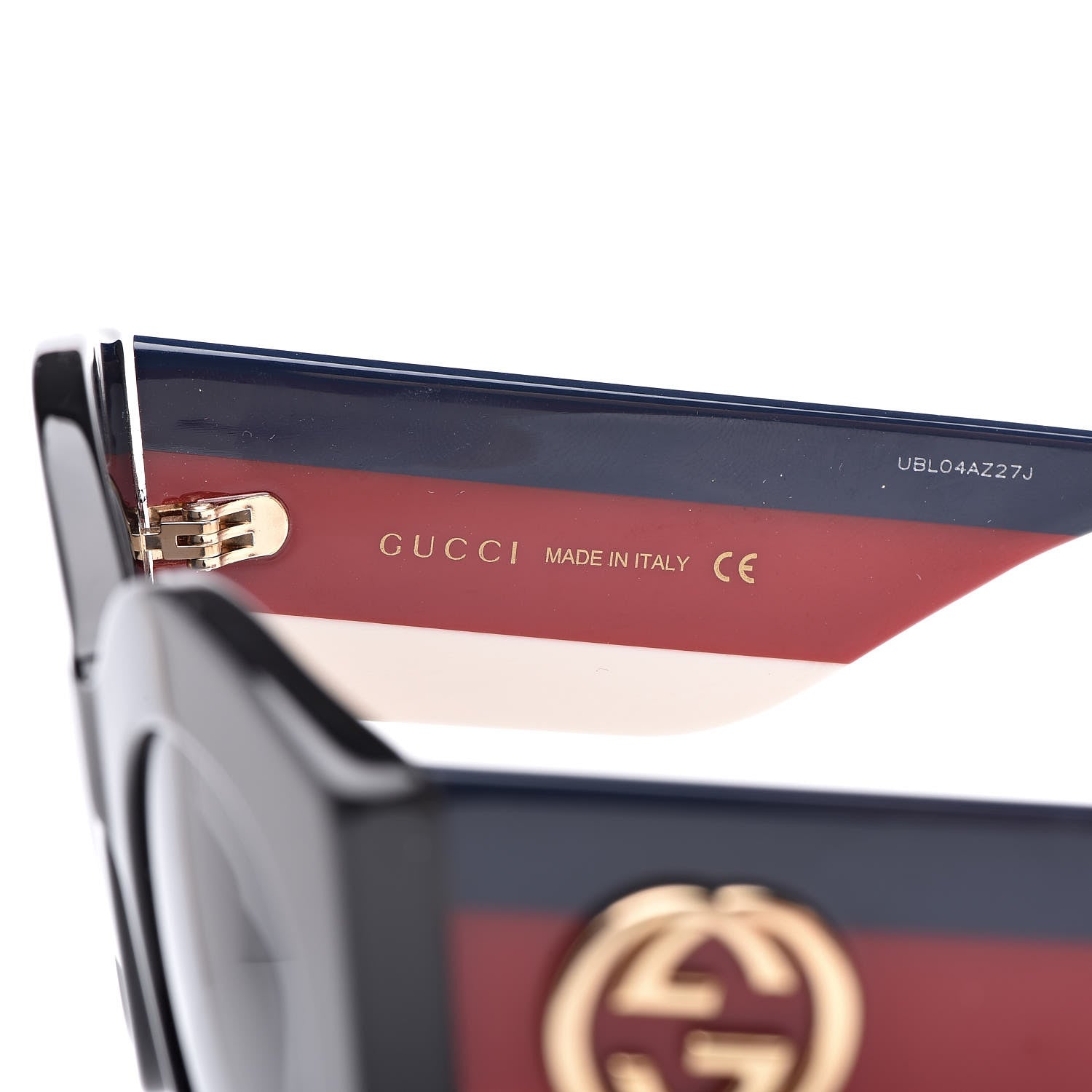 Gucci Acetate Oversized Rectangle Frame Web Sunglasses GG 0275/S Black 6 of 8