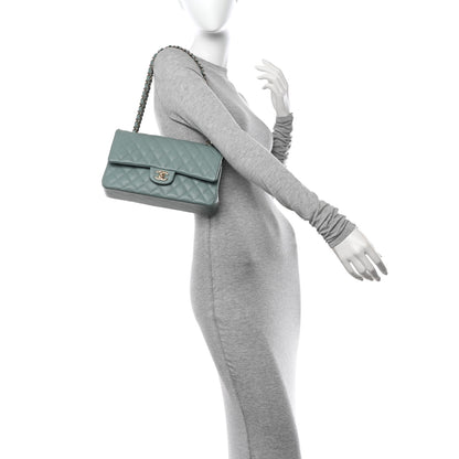 Chanel Caviar Quilted Medium Double Flap Dark Green 2 of 11