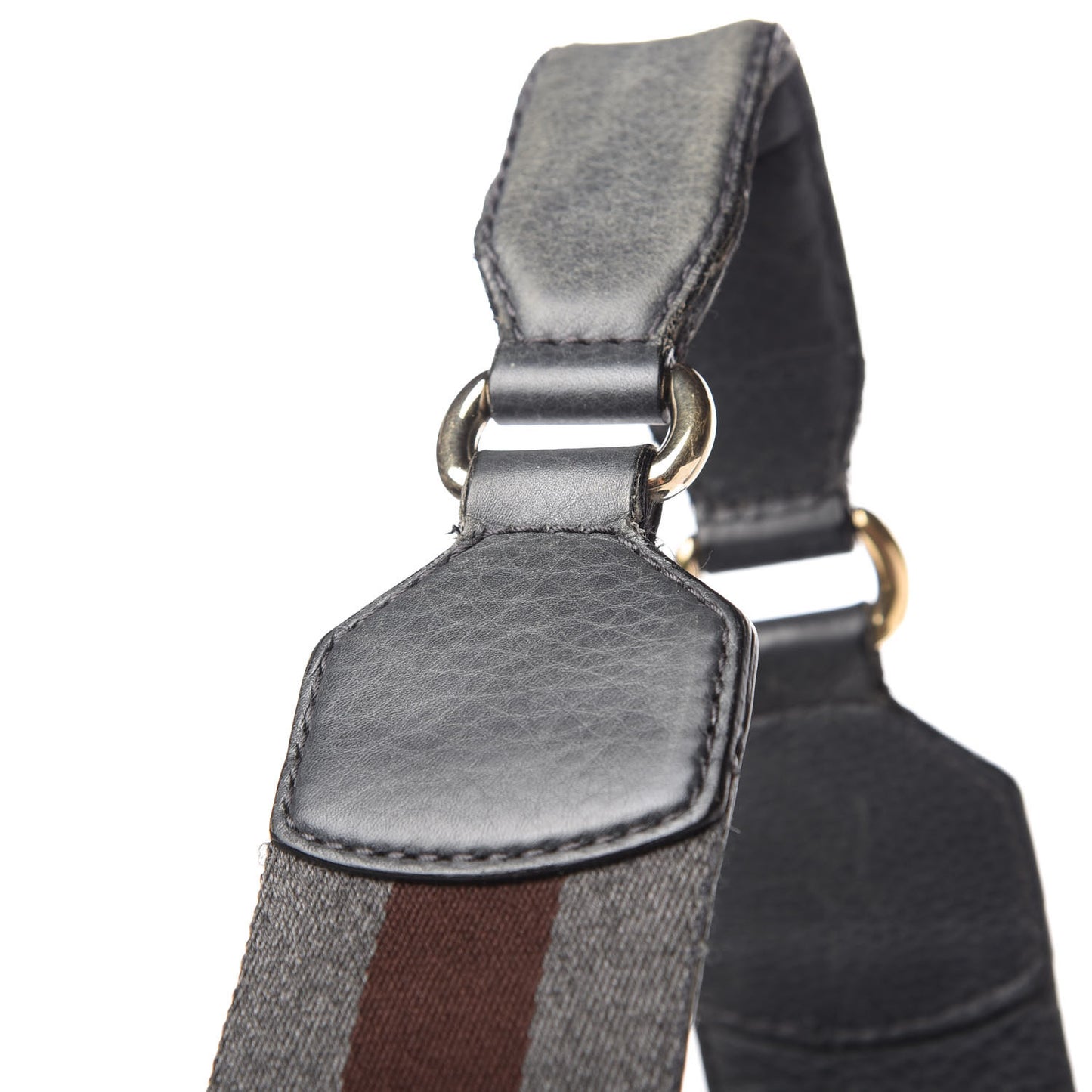 Pebbled Calfskin Medium Heritage Shoulder Bag Charcoal Grey