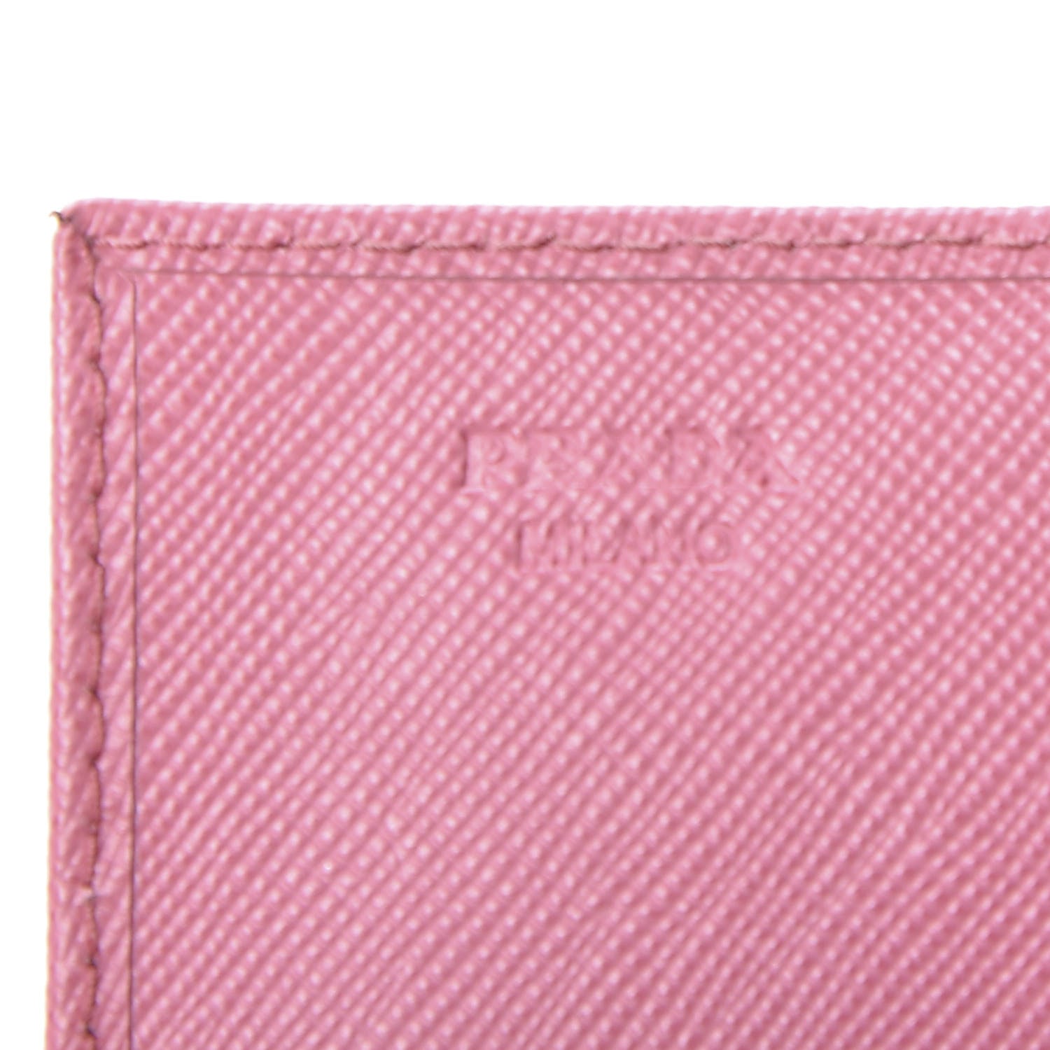 Prada Saffiano Metal Business Card Holder Begonia 10 of 10