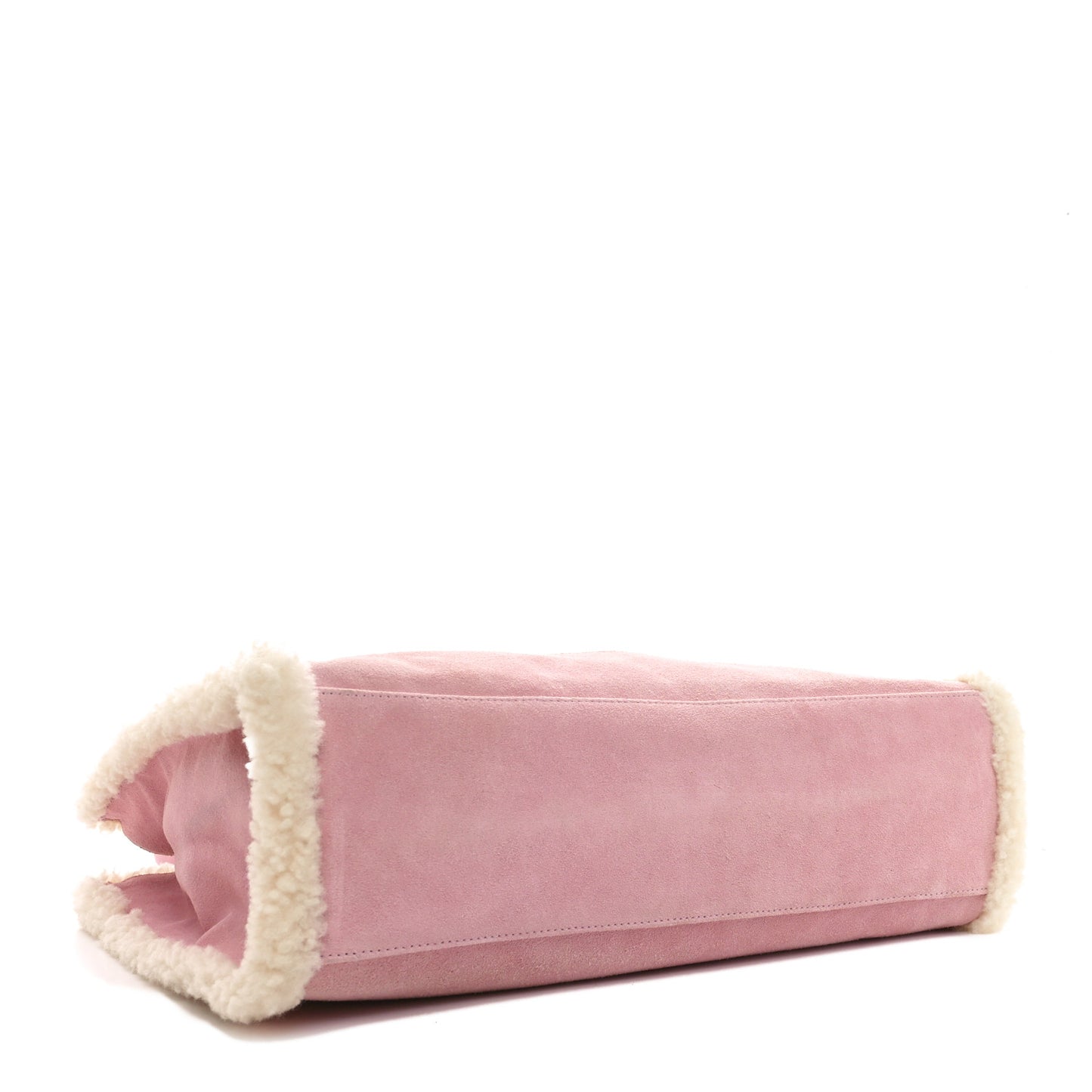 X UGG Suede Shearling Medium Shopping Bag Pink