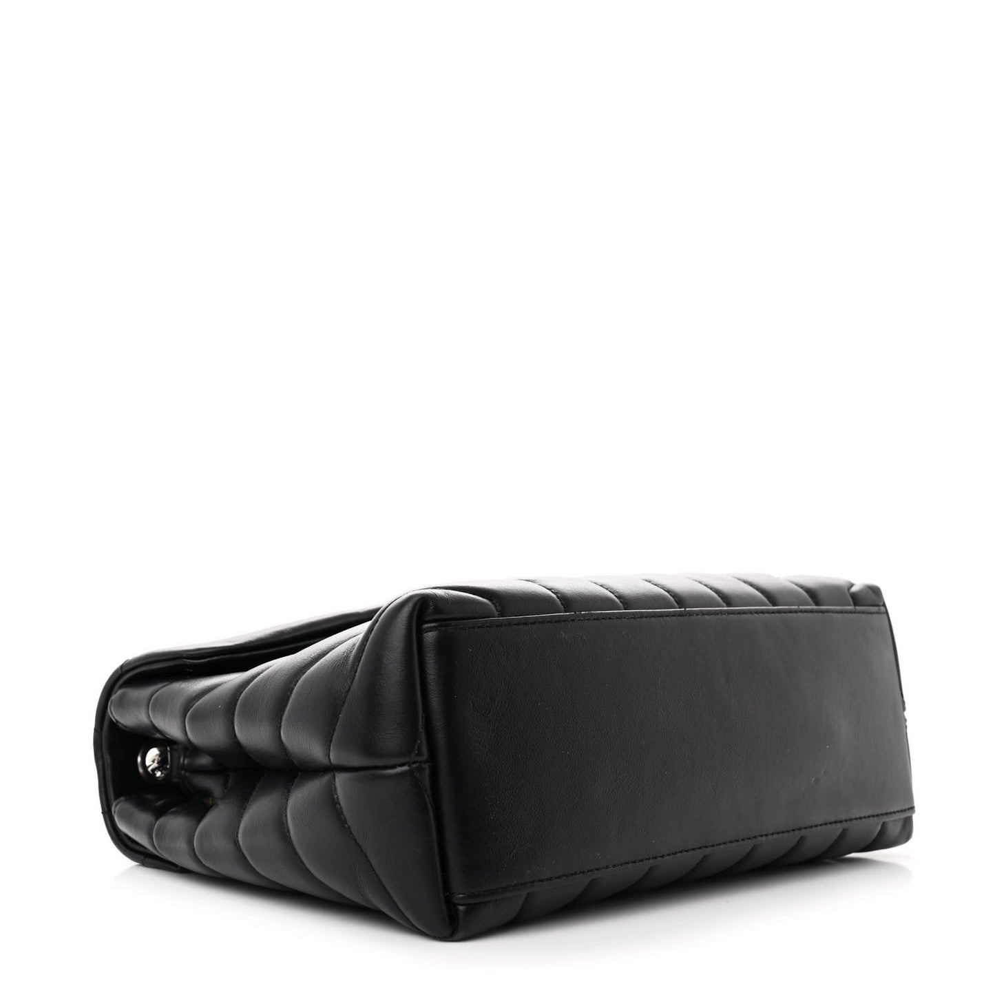 Calfskin Y Quilted Monogram Small Loulou Chain Satchel Black