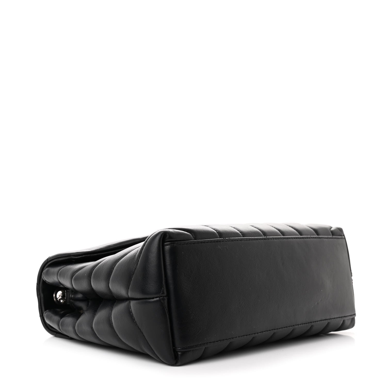 Saint Laurent Calfskin Y Quilted Monogram Small Loulou Chain Satchel Black 4 of 13
