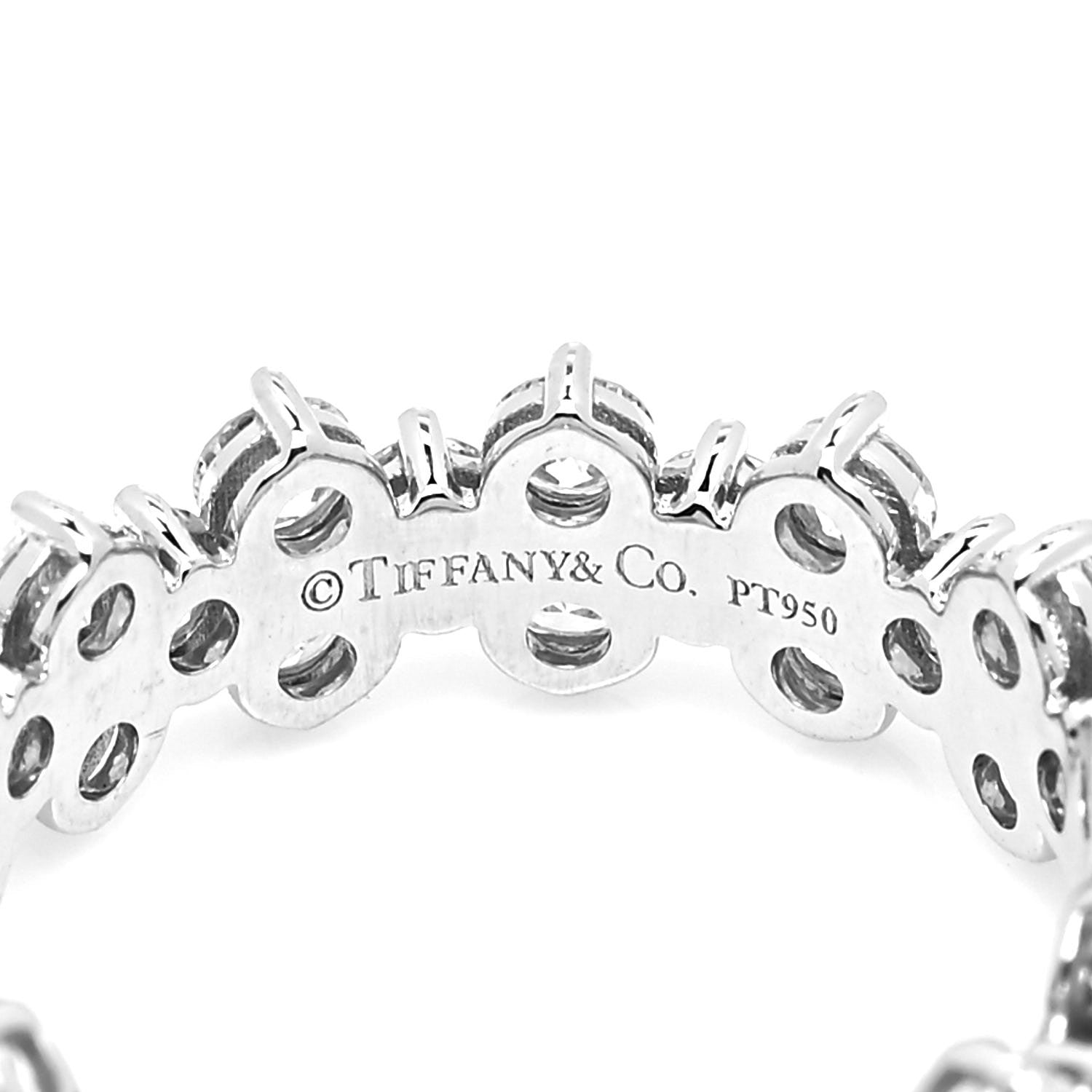 Tiffany Platinum Diamond Aria Eternity Ring 50 5.5 4 of 4