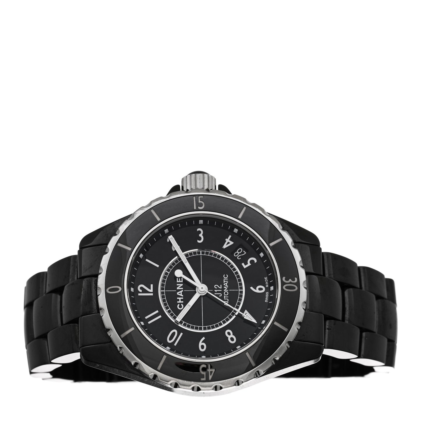 Stainless Steel Ceramic 38mm J12 Automatic Watch Black