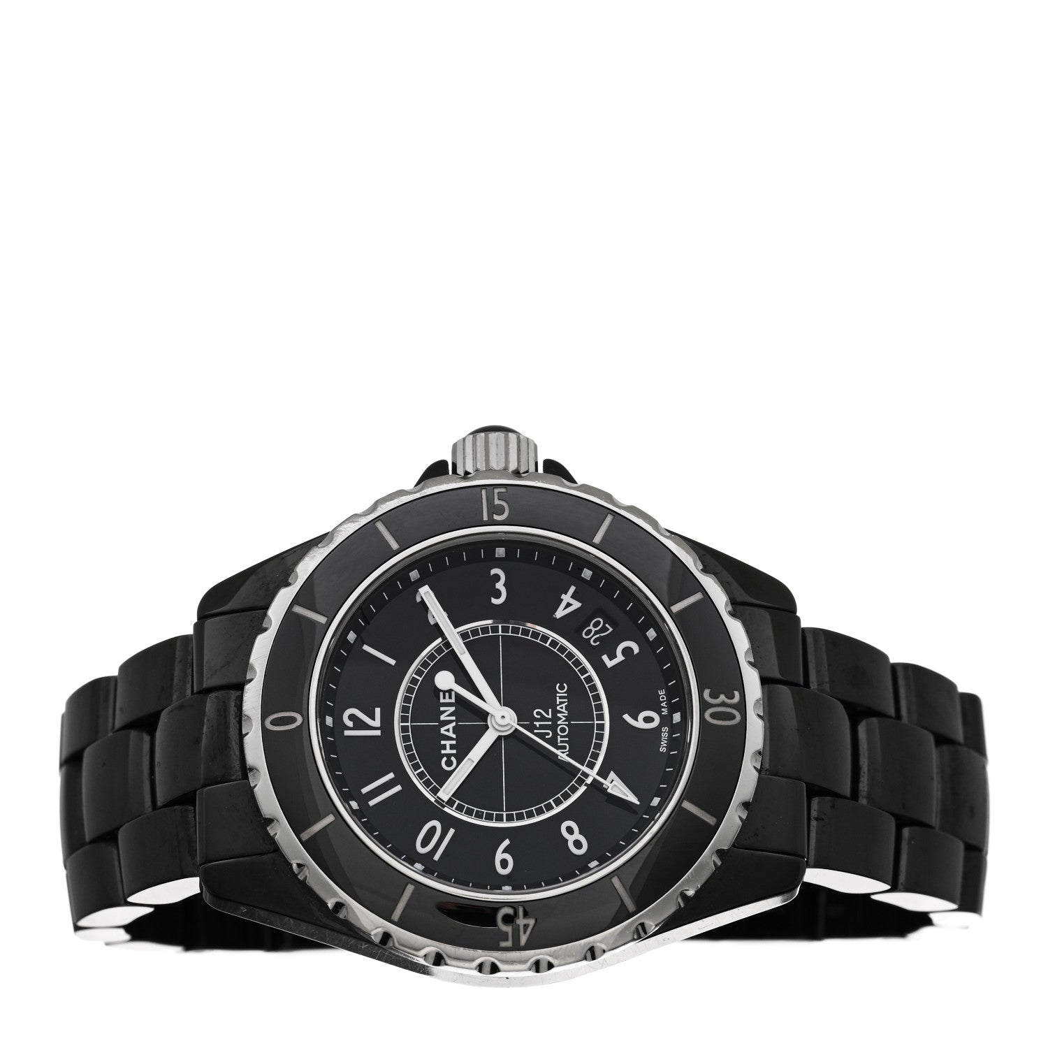 Chanel Stainless Steel Ceramic 38mm J12 Automatic Watch Black 2 of 5