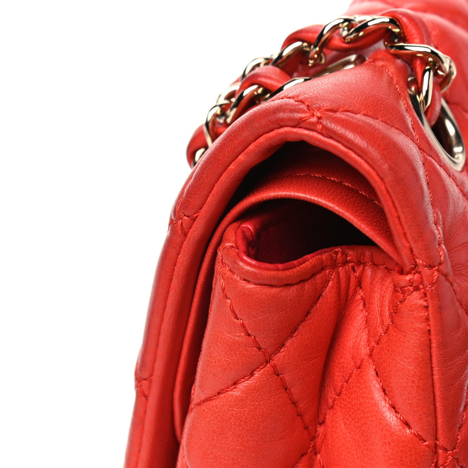 Chanel Lambskin Quilted Medium Double Flap Red 10 of 10