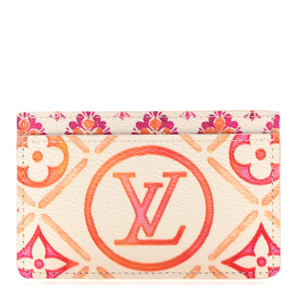 Louis Vuitton Monogram Tiles By The Pool Card Holder Coral 1 of 6