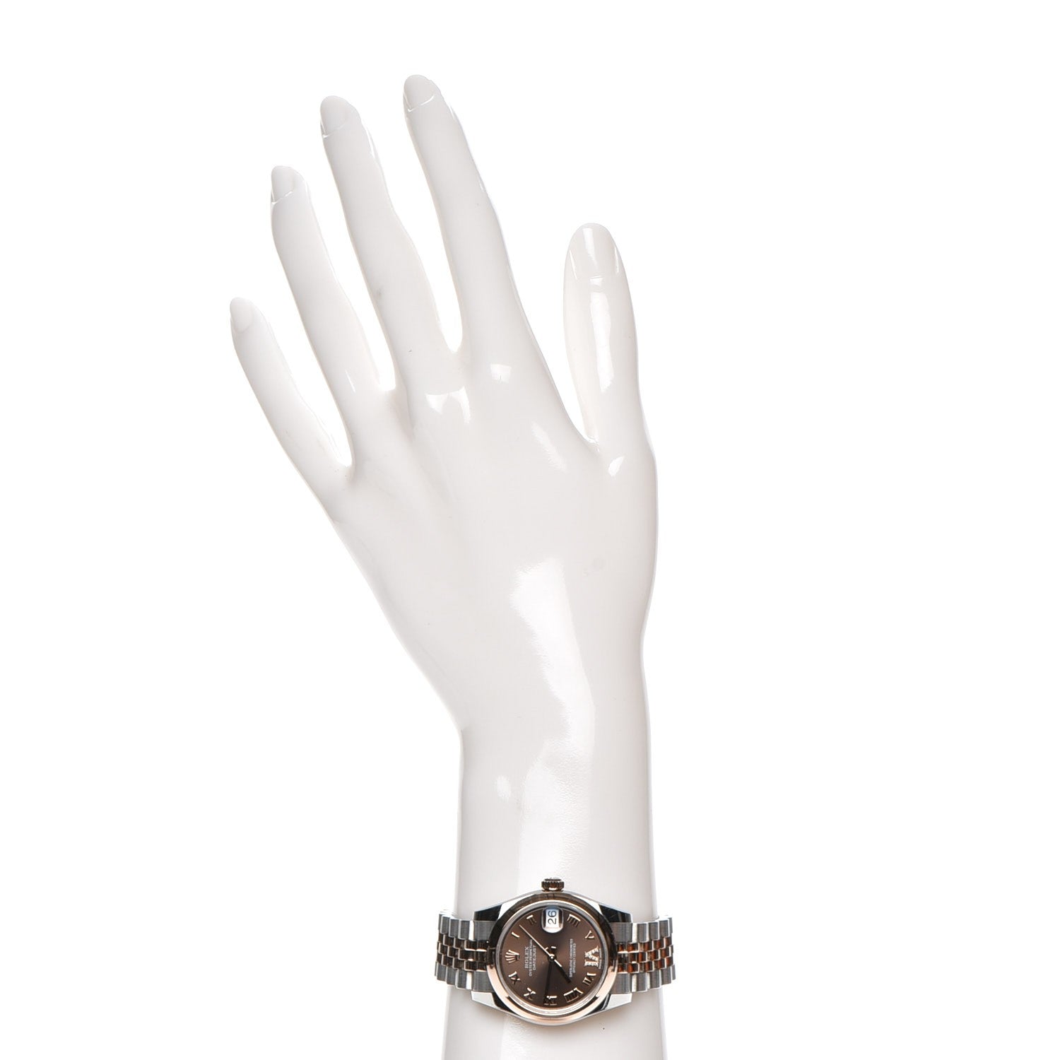 Rolex Stainless Steel 18K Everose Gold Diamond 31mm Oyster Perpetual Datejust Watch Chocolate Roman 178241 2 of 6