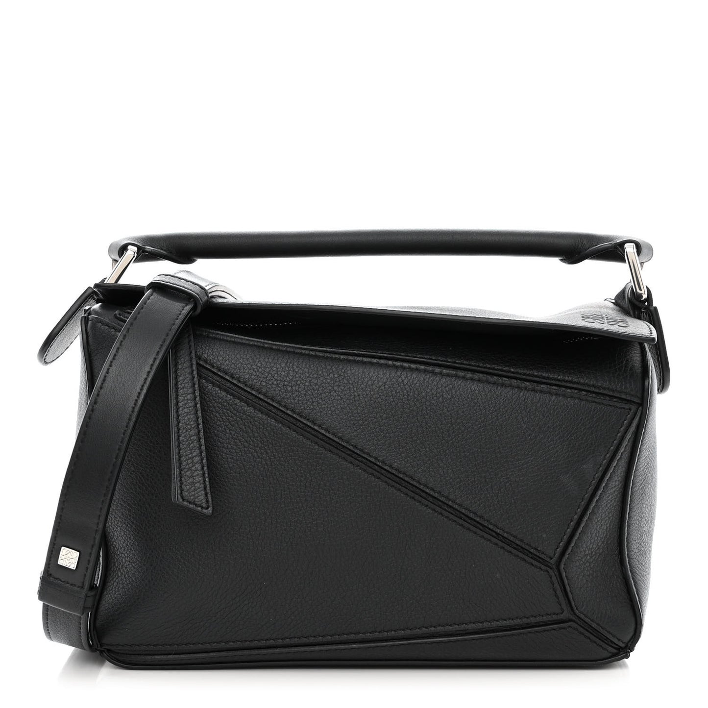 Calfskin Small Puzzle Bag Black