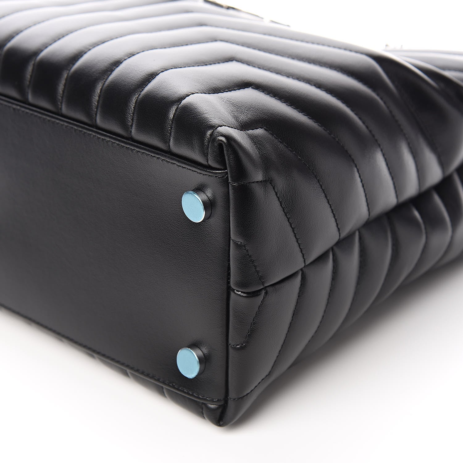 Saint Laurent Calfskin Y Quilted Monogram Large Loulou Shopper Black 10 of 11
