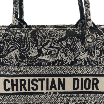 Christian Dior Canvas Embroidered Medium Toile De Jouy Reverse Book Tote Blue 8 of 12