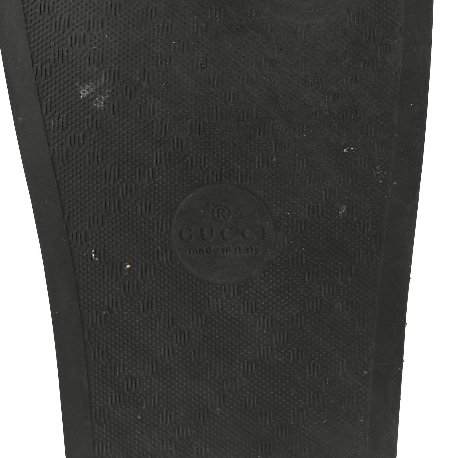 Gucci Rubber GG Monogram Perforated Womens Slide Sandals 37 Black 7 of 8