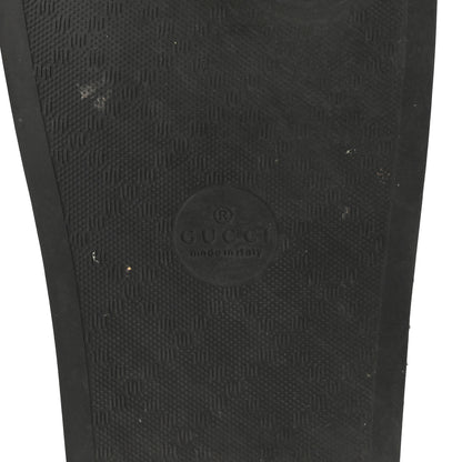 Gucci Rubber GG Monogram Perforated Womens Slide Sandals 37 Black 7 of 8