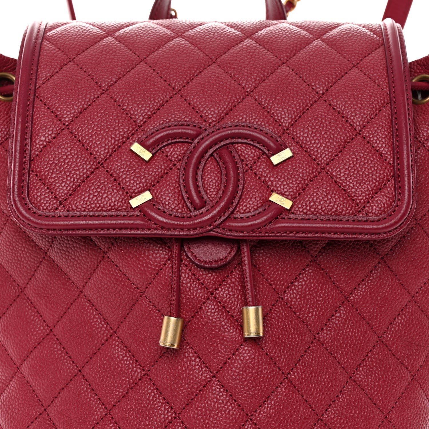 Chanel Caviar Quilted Filigree Backpack Dark Pink 8 of 10