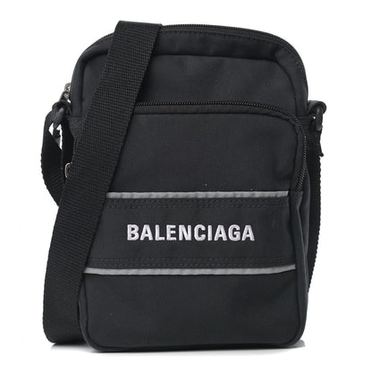 Balenciaga Recycled Nylon Small Sport Messenger Bag Black White 1 of 12