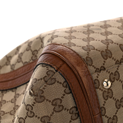 Gucci Monogram Cellarius Calfskin Medium Bella Hobo Beige Ebony Cuir 9 of 36