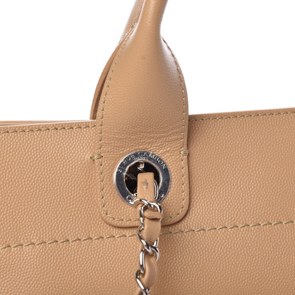 Chanel Caviar Small Studded Deauville Tote Beige 12 of 13