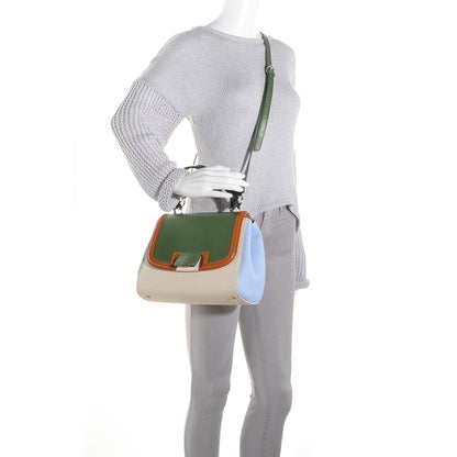 Fendi Leather Silvana Bag Green Orange Blue 2 of 12