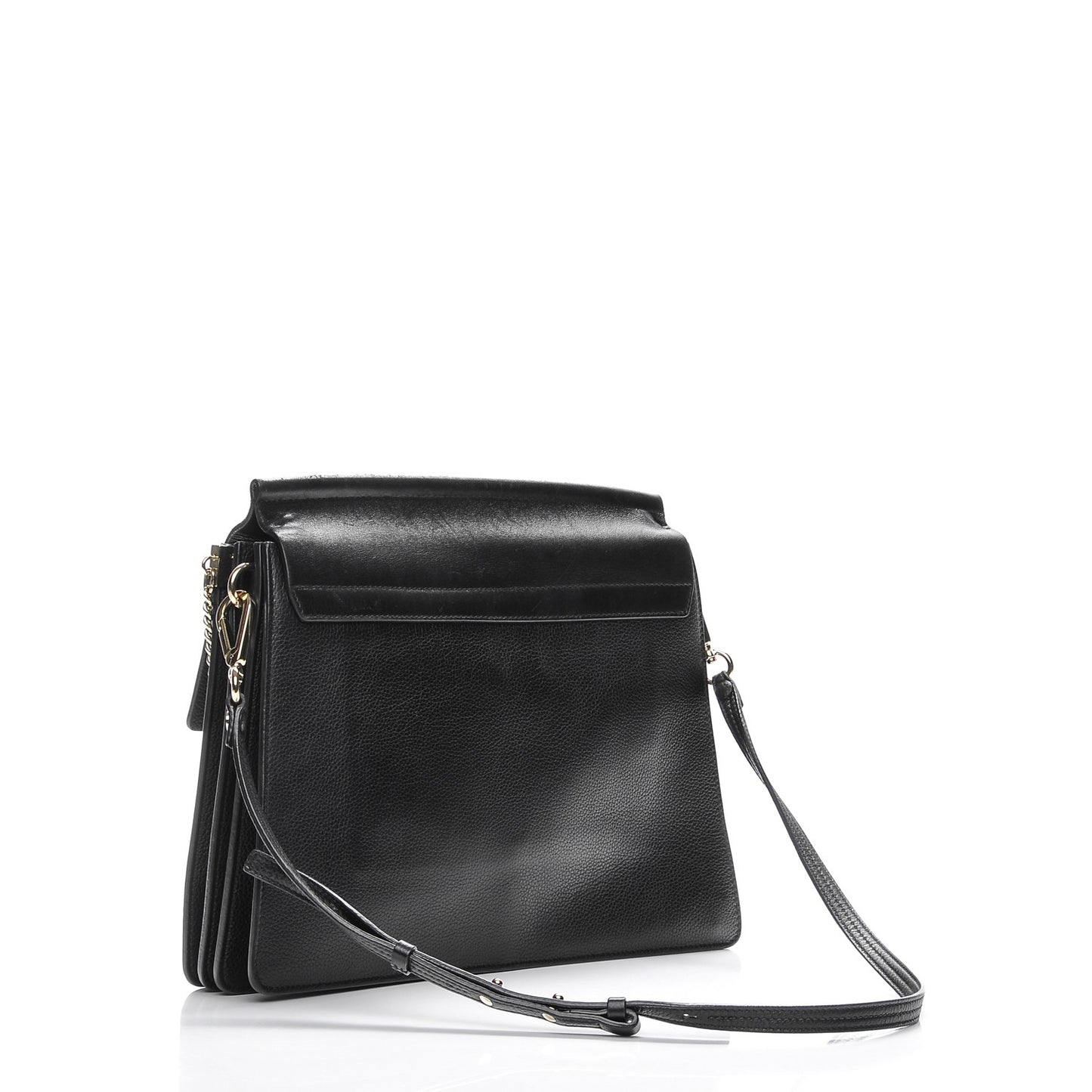 Calfskin Medium Faye Shoulder Bag Black